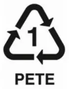 1 PETE - polymer safe plastic recycling number