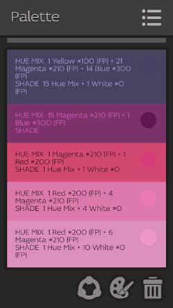 ColorMixr purple paisley palette
